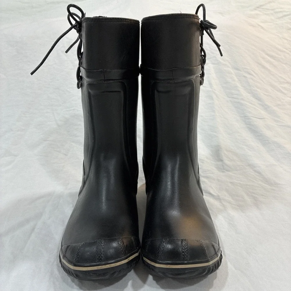 Sorel‎ Rain Boots Womens Size 6.5 1973 Waterproof Black Rubber